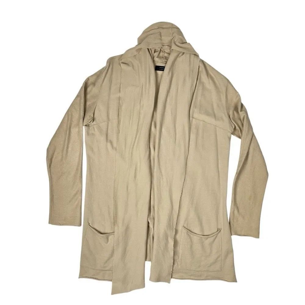 Daniel Patrick Los Angeles Shield Cloak Tan Shawl Collar Cardigan Sweater M